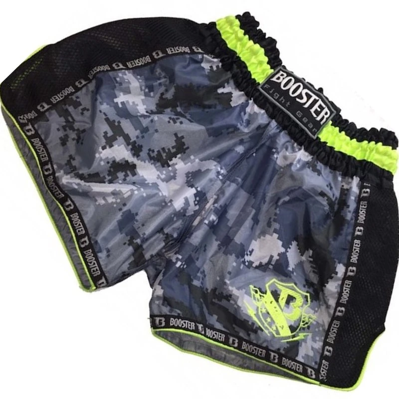 Booster Kickboks Broekjes TBT Pro 4.21 Camo Grijs Geel 2 Booster Kickboks Broekjes TBT Pro 4.21 Camo Grijs Geel - Image 2