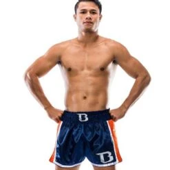 Booster Thaiboks Broekjes TBT Pro 4.37 Blue Orange Kickboks Shorts -TRADE INN booster booster thaiboks broekjes tbt pro 437 blue 7
