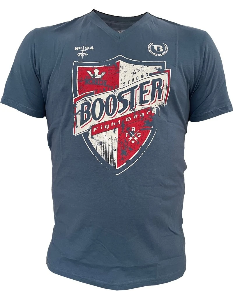Booster V Neck Shield Vechtsport T Shirt Blauw 3 Booster V Neck Shield Vechtsport T Shirt Blauw - Image 3